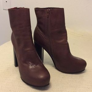 Jeffrey Campbell brown leather boots